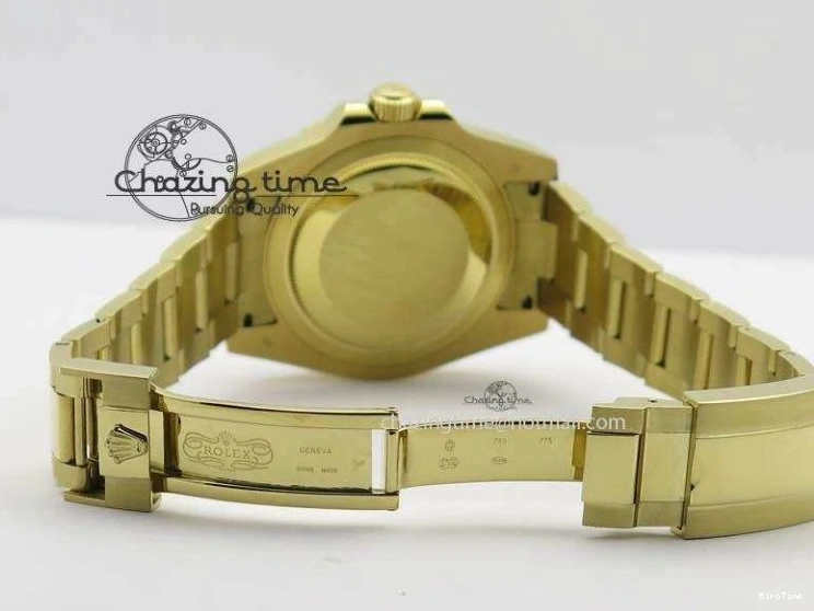 MiroTime 0216 SportInspired GMT-Master II 116718LN YG Bp-Maker Green Dial Ceramic Bezel On YG Bracelet A 3777